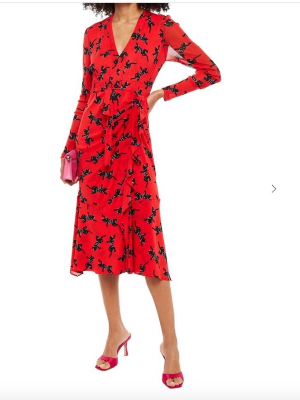Diane von Furstenberg • Climbing Panther Abra Midi Dress